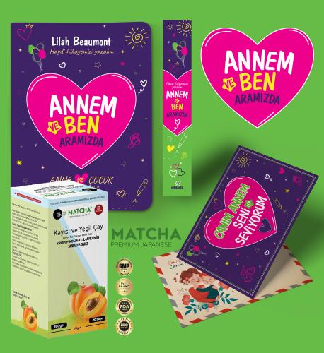 Annem ve Ben Aramızda Ayraç Kartpostal - Kayısı Matcha Çayı