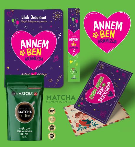 Annem ve Ben Aramızda Ayraç Kartpostal - Matcha Kahve