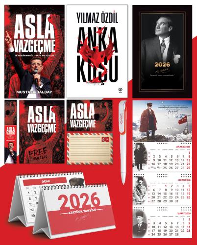 Asla Vazgeçme - Ayraç - Kartpostal - Poster - Anka Kuşu -  2026 Ajanda İstikbal - Sakarya Duvar Takvimi - Masa Takvimi