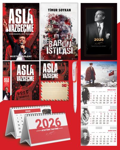Asla Vazgeçme - Ayraç - Kartpostal - Poster - Baron İstilası -  2026 Ajanda İstikbal - Sakarya Duvar Takvimi - Masa Takvimi