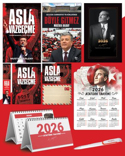 Asla Vazgeçme - Ayraç - Kartpostal - Poster - Böyle Gitmez -  2026 Ajanda İstikbal - İstikbal Ahşap Duvar Takvimi - Masa Takvimi