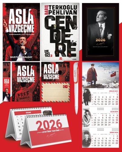 Asla Vazgeçme - Ayraç - Kartpostal - Poster - Cendere -  2026 Ajanda İstikbal - Sakarya Duvar Takvimi - Masa Takvimi