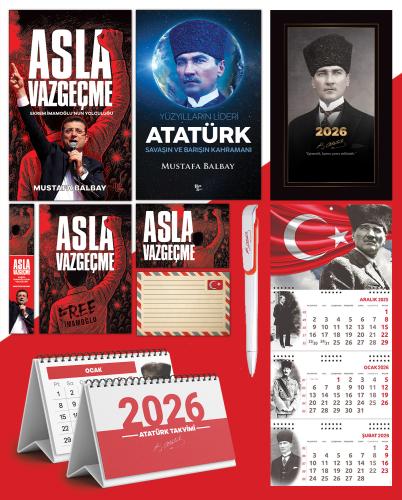 Asla Vazgeçme - Ayraç - Kartpostal - Poster - Yüzyılların Lideri Atatü