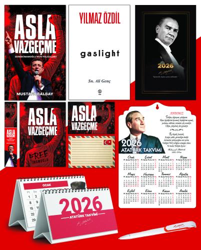 Asla Vazgeçme - Ayraç - Kartpostal - Poster - Gaslight -  2026 Ajanda 