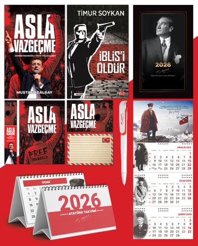 Asla Vazgeçme - Ayraç - Kartpostal - Poster - İblisi Öldür -  2026 Ajanda İstikbal - Sakarya Duvar Takvimi - Masa Takvimi