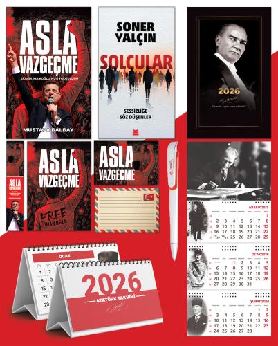 Asla Vazgeçme - Ayraç - Kartpostal - Poster - Solcular -  2026 Ajanda 