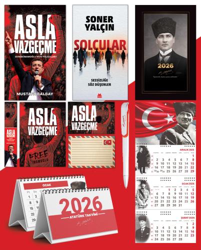 Asla Vazgeçme - Ayraç - Kartpostal - Poster - Solcular -  2026 Ajanda 