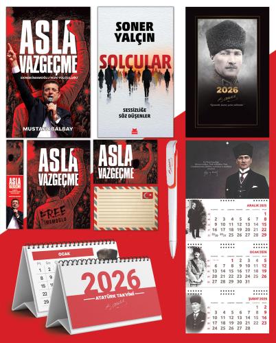 Asla Vazgeçme - Ayraç - Kartpostal - Poster - Solcular -  2026 Ajanda 