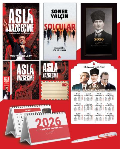 Asla Vazgeçme - Ayraç - Kartpostal - Poster - Solcular -  2026 Ajanda 