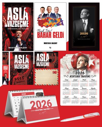 Asla Vazgeçme - Ayraç - Kartpostal - Poster Ve Bak İşte bahar Geldi -  2026 Ajanda İstikbal - İstikbal Ahşap Duvar Takvimi - Masa Takvimi