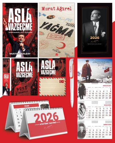 Asla Vazgeçme - Ayraç - Kartpostal - Poster - Yağma - Sayıştay Belgeleri -  2026 Ajanda İstikbal - Sakarya Duvar Takvimi - Masa Takvimi