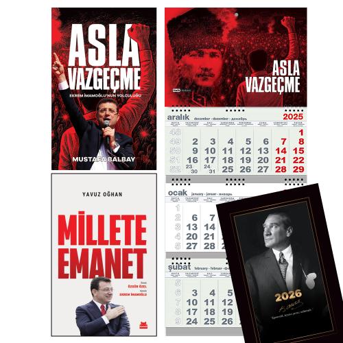 Asla Vazgeçme ve Millete Emanet - Gemici Duvar Takvimi-AV - İstikbal 2026 Ajanda