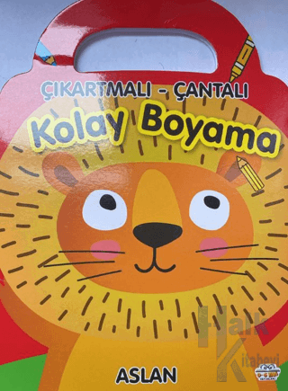 Aslan - Çıkartmalı - Çantalı Kolay Boyama