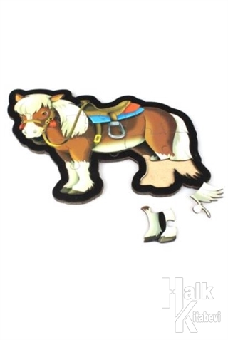 At Ahşap Puzzle 16 Parça