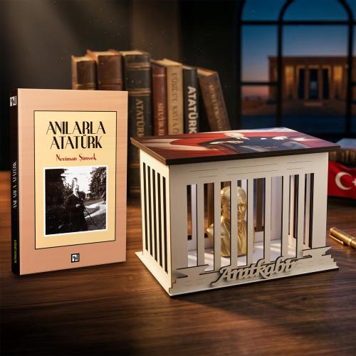 Anılarla Atatürk ve Atatürk Büstlü Ahşap Anıtkabir Işıklı Maket - Halk
