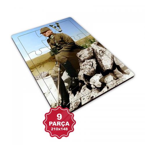 Atatürk 9 Parça Küçük Ahşap Puzzle Model 3 - Halkkitabevi