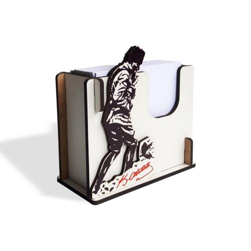 Atatürk Kocatepe'de Baskılı Ahşap Bloknotluk - Halkkitabevi