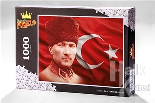 Atatürk (1000 Parça) - Ahşap Puzzle Türkiye Serisi - (TR07-M)