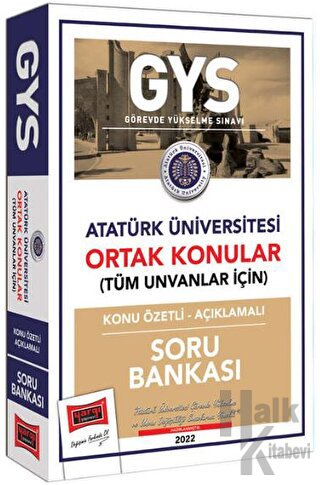 Atatürk Üniversitesi GYS Konu Özetli Açıklamalı Soru Bankası