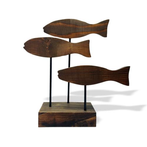 Ayaklı 3'lü Masif Balık