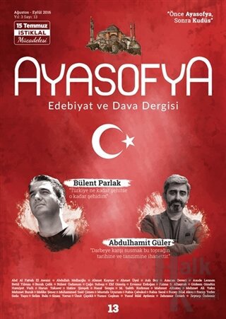 Ayasofya Dergisi Sayı: 13 Ağustos-Eylül 2016 - Halkkitabevi