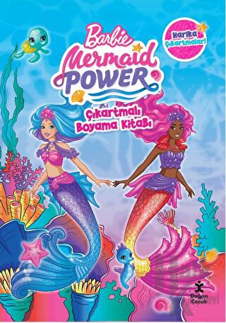 Barbie Mermaid Power Çıkartmalı Boyama Kitabı - Halkkitabevi