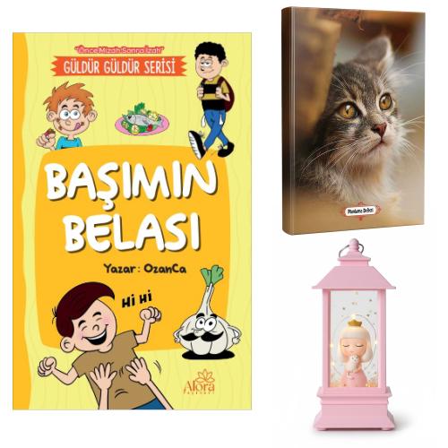 Başımın Belası - Minik Kedi Planlama Defteri ve Kedili Prenses Fener Tipi Işıklı Kar Küresi