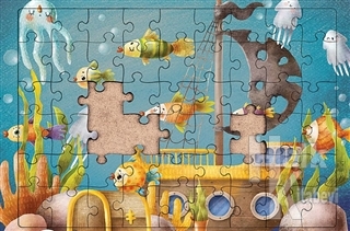 Batık Gemi Ahşap Puzzle 54 Parça (LIV-04) - Halkkitabevi