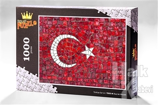 Bayrak Mozaik (1000 Parça) - Ahşap Puzzle Türkiye Serisi - (TR05-M) - 