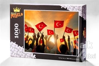 Bayrak Sevgisi (1000 Parça) - Ahşap Puzzle Türkiye Serisi - (TR01-M) -