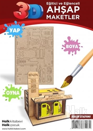 Benzin İstasyonu Ahşap Maket - Halkkitabevi
