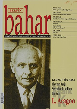 Berfin Bahar Aylık Kültür, Sanat ve Edebiyat Dergisi Sayı: 109