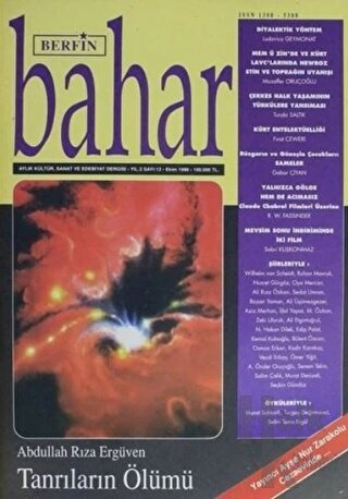 Berfin Bahar Aylık Kültür Sanat ve Edebiyat Dergisi Sayı: 12 Ekim 1996