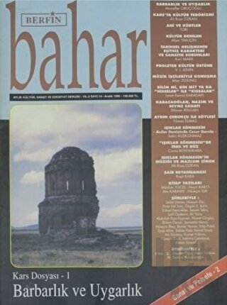 Berfin Bahar Aylık Kültür Sanat ve Edebiyat Dergisi Sayı: 14 Aralık 1996