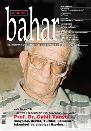 Berfin Bahar Aylık Kültür Sanat ve Edebiyat Dergisi Sayı: 215 Ocak 201