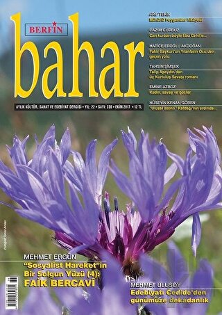 Berfin Bahar Aylık Kültür Sanat ve Edebiyat Dergisi Sayı: 236 Ekim 201