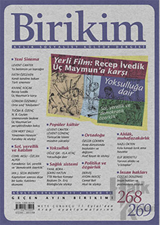 Birikim Aylık Sosyalist Kültür Dergisi Sayı: 268 - 269 - Halkkitabevi