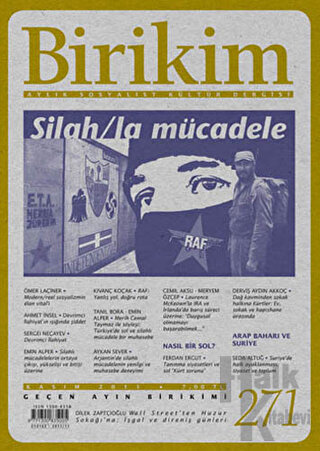 Birikim Aylık Sosyalist Kültür Dergisi Sayı: 271 - Halkkitabevi