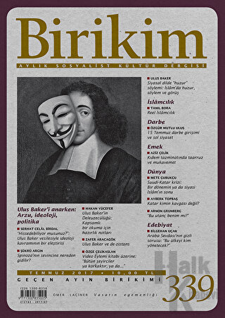 Birikim Aylık Sosyalist Kültür Dergisi Sayı: 339 Temmuz 2017 - Halkkit