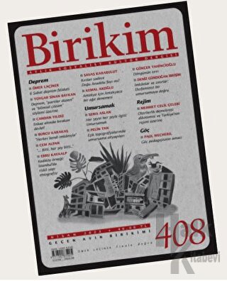 Birikim Aylık Sosyalist Kültür Dergisi Sayı: 408 Nisan 2023 - Halkkita
