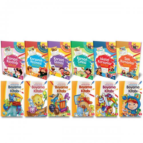 12'li Boyama Kitabı Seti - Halkkitabevi