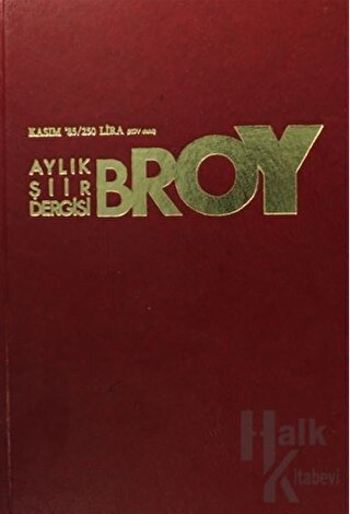 Broy Aylık Şiir Dergisi Kasım 85 (Ciltli) - Halkkitabevi