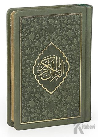 Büyük Cep Boy Hakiki Deri Kur'an-ı Kerim (Yeşil Renk) (Ciltli)