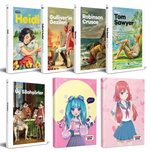 Çocuk Klasikleri Beş Klasik - Flying Kisses ve Catgirl Defter - Halkki