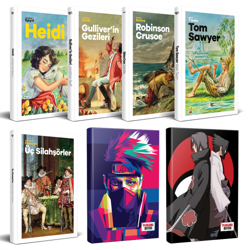 Çocuk Klasikleri Beş Klasik - Naruto ve Sasuke-Itachi Defter - Halkkit