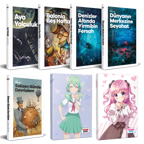 Çocuk Klasikleri Beşli Kitap - Violet ve Schoolgirl Defter - Halkkitab