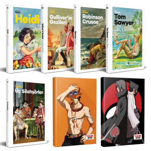 Çocuk Klasikleri Beşli Klasik - Ace ve Sasuke-Itachi Defter