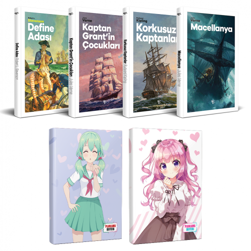 Çocuk Klasikleri Dört Kitap - Violet ve Schoolgirl Defter - Halkkitabe