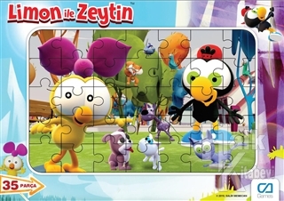 CA Games Limon ile Zeytin - Frame Puzzle 1 - Mavi (35 Parça)