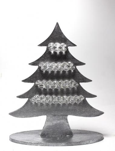 Cam Boncuklu Ahşap Çam Ağacı - Gümüş - Halkkitabevi Cam Boncuklu Ahşap Çam Ağacı - Gümüş - Halkkitabevi